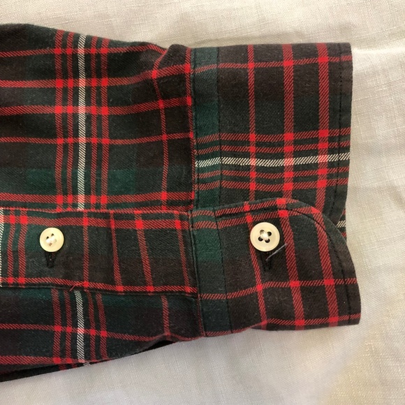 Ralph Lauren Polo Red Green Plaid Marlowe Shirt M - Picture 4 of 8